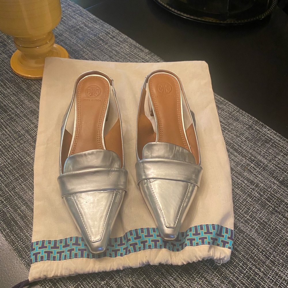 Silver Women's Mules